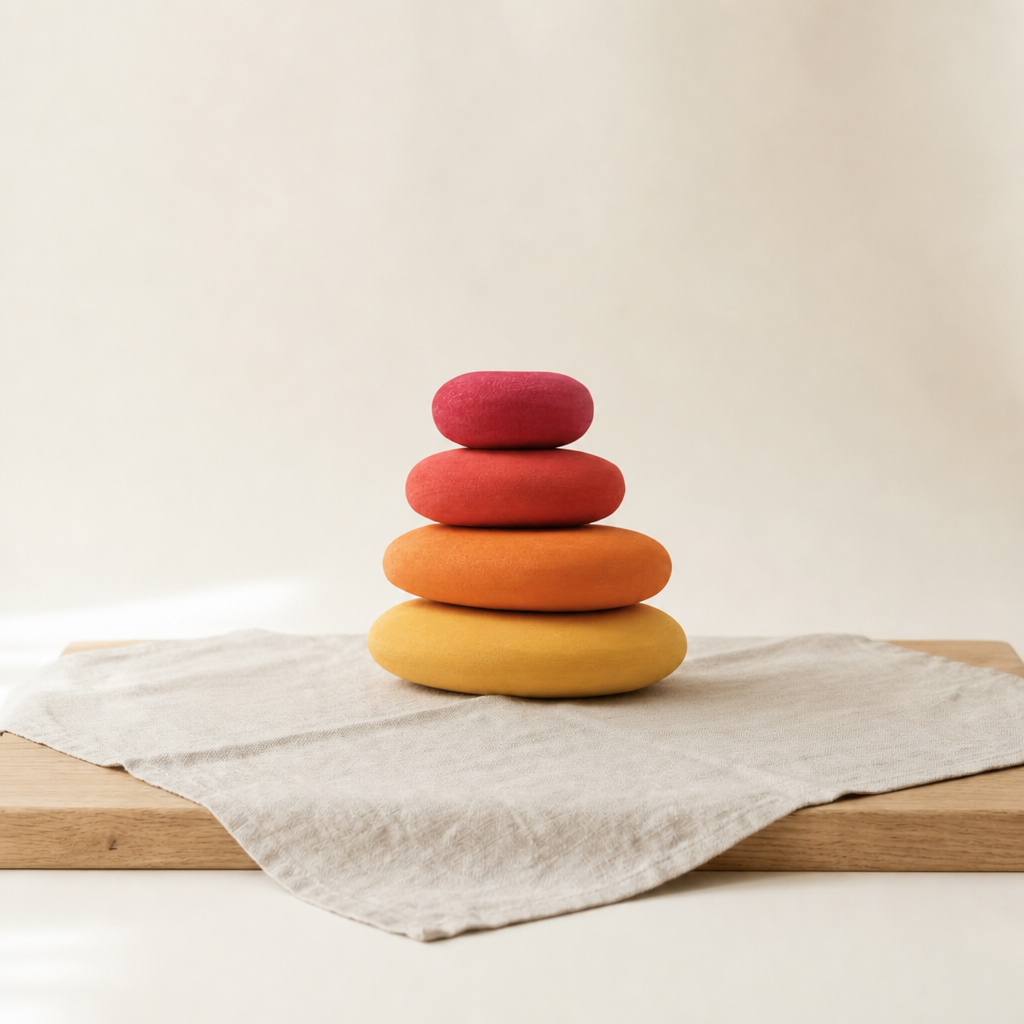 Wooden Stacking Balance Stones — Sensory Balancing Toy for Kids & Home Décor