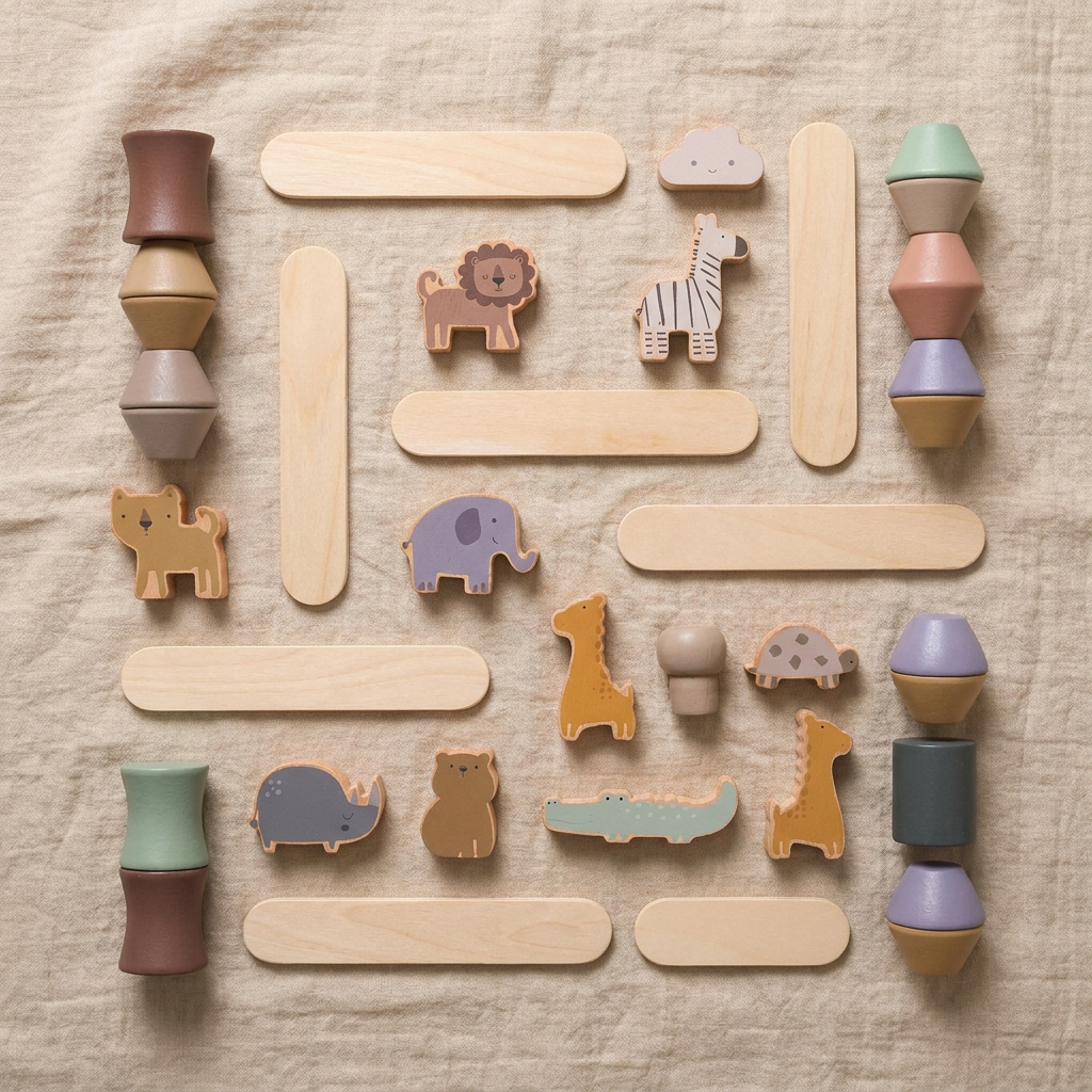 Wooden Animal Stacking Toy — Balance & Coordination Game for Kids