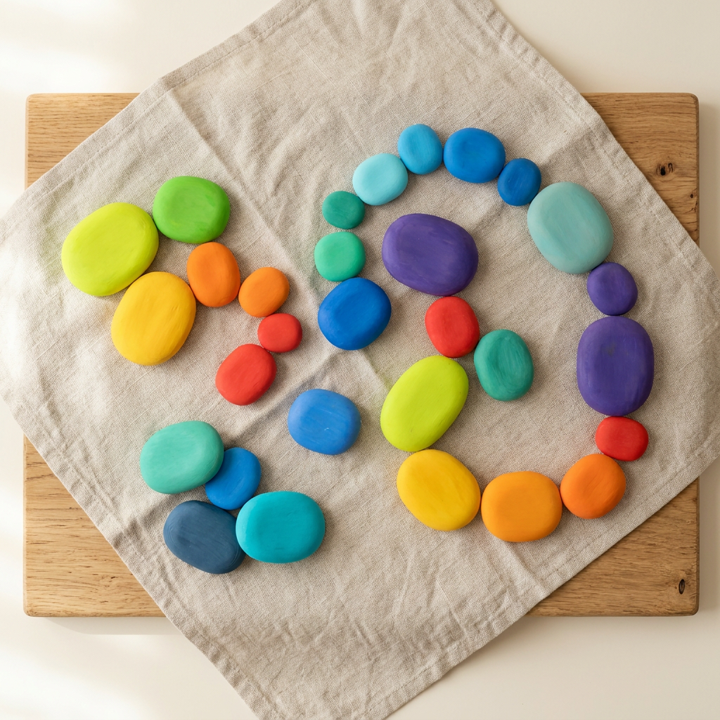 Wooden Stacking Balance Stones — Sensory Balancing Toy for Kids & Home Décor