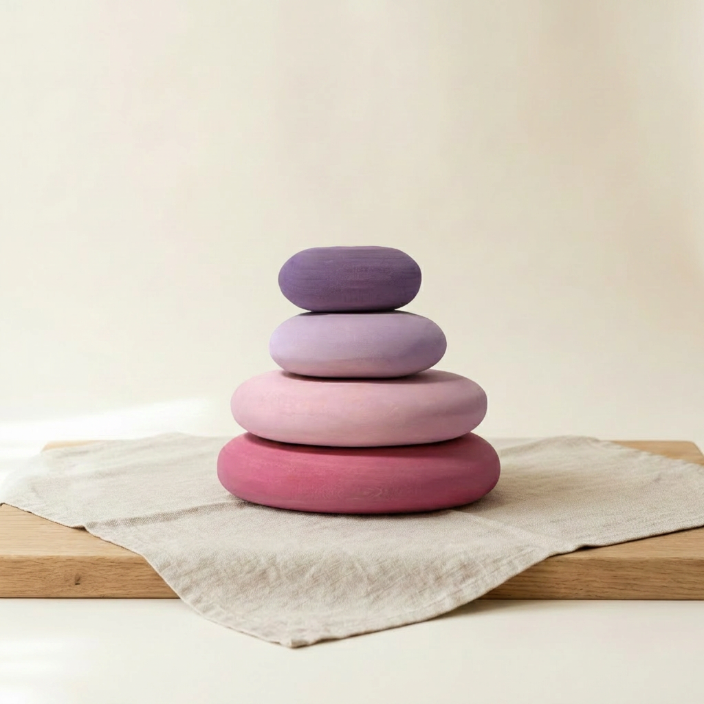 Wooden Stacking Balance Stones — Sensory Balancing Toy for Kids & Home Décor