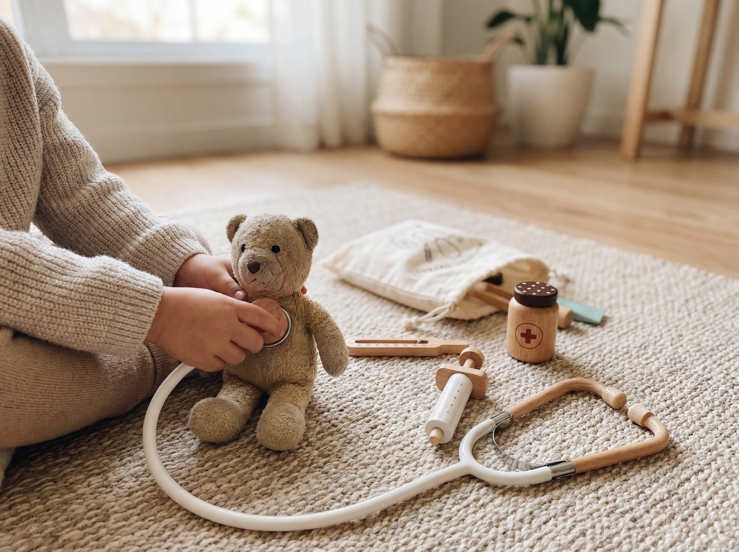 Wooden Doctor Play Set — Role-Play & Empathy Toy for Kids