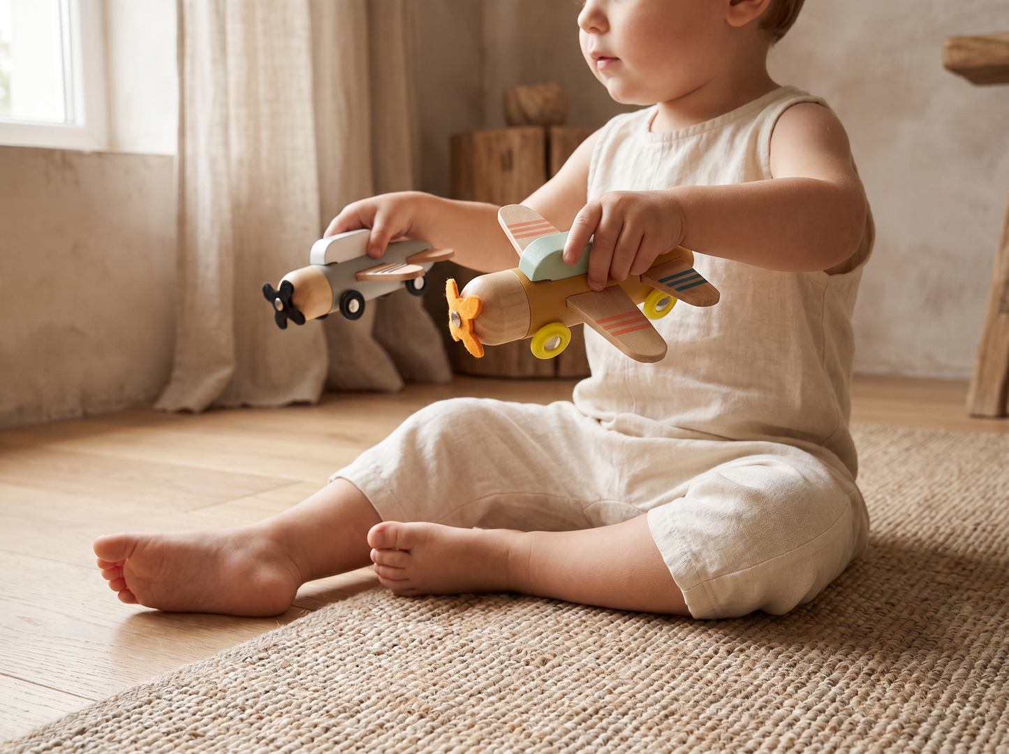 Wooden Toy Airplane — Handcrafted Plane for Toddlers