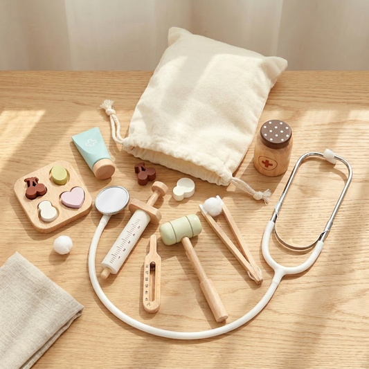 Wooden Doctor Play Set — Role-Play & Empathy Toy for Kids