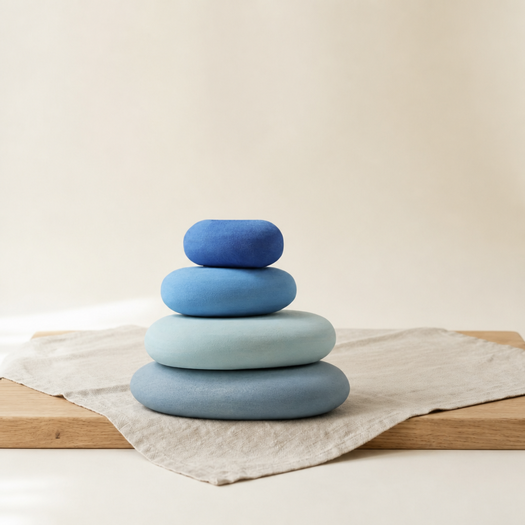 Wooden Stacking Balance Stones — Sensory Balancing Toy for Kids & Home Décor