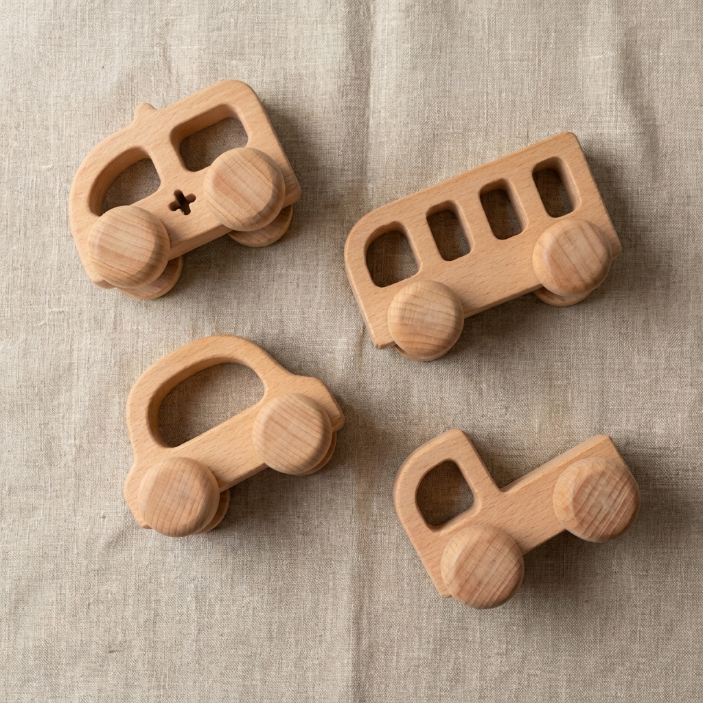 Wooden  Vehicle Toy Car — Handcrafted Push Car for Toddlers