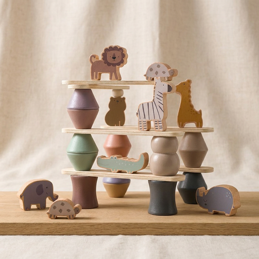 Wooden Animal Stacking Toy — Balance & Coordination Game for Kids