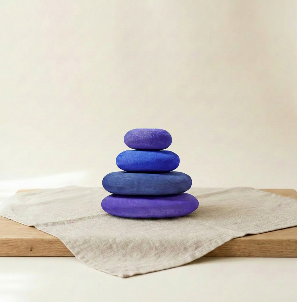 Wooden Stacking Balance Stones — Sensory Balancing Toy for Kids & Home Décor