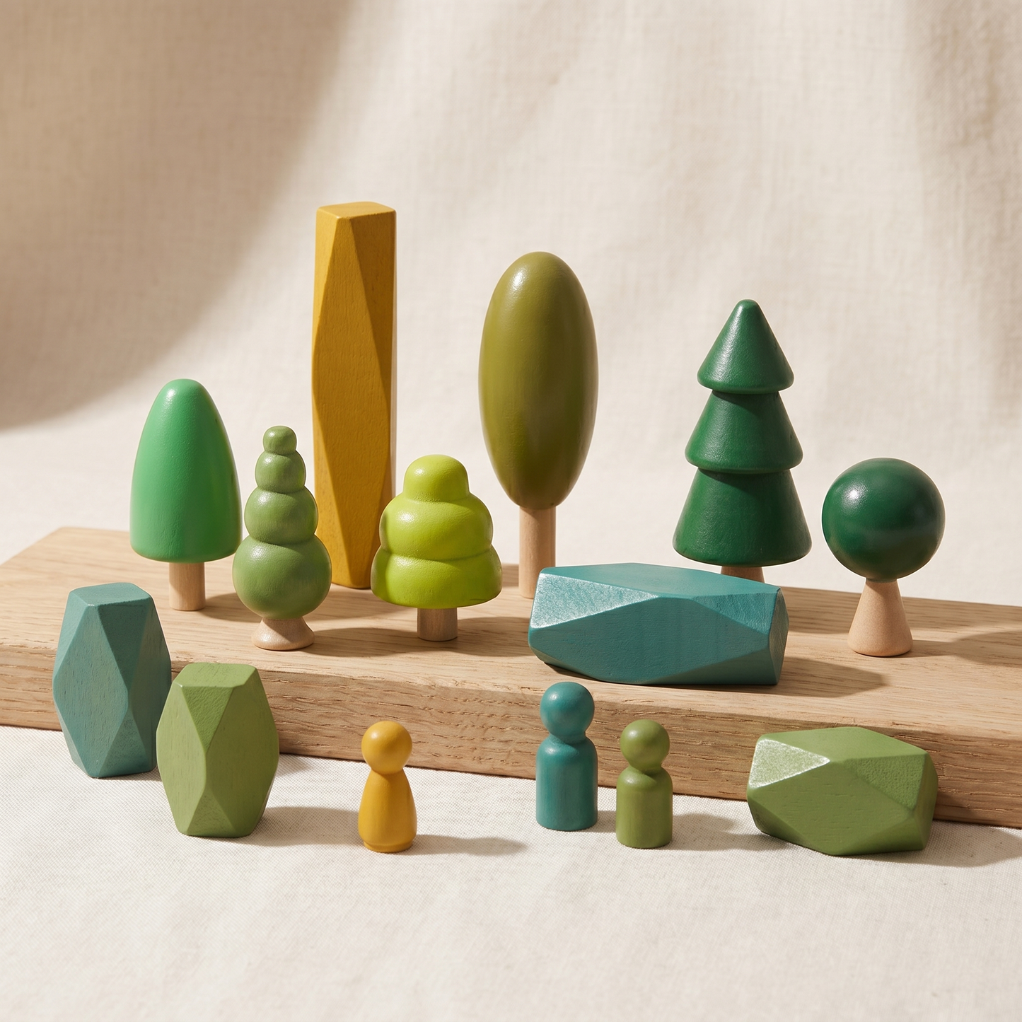 Wooden Forest Stacking Figures — Nature-Themed Balancing Toy for Kids