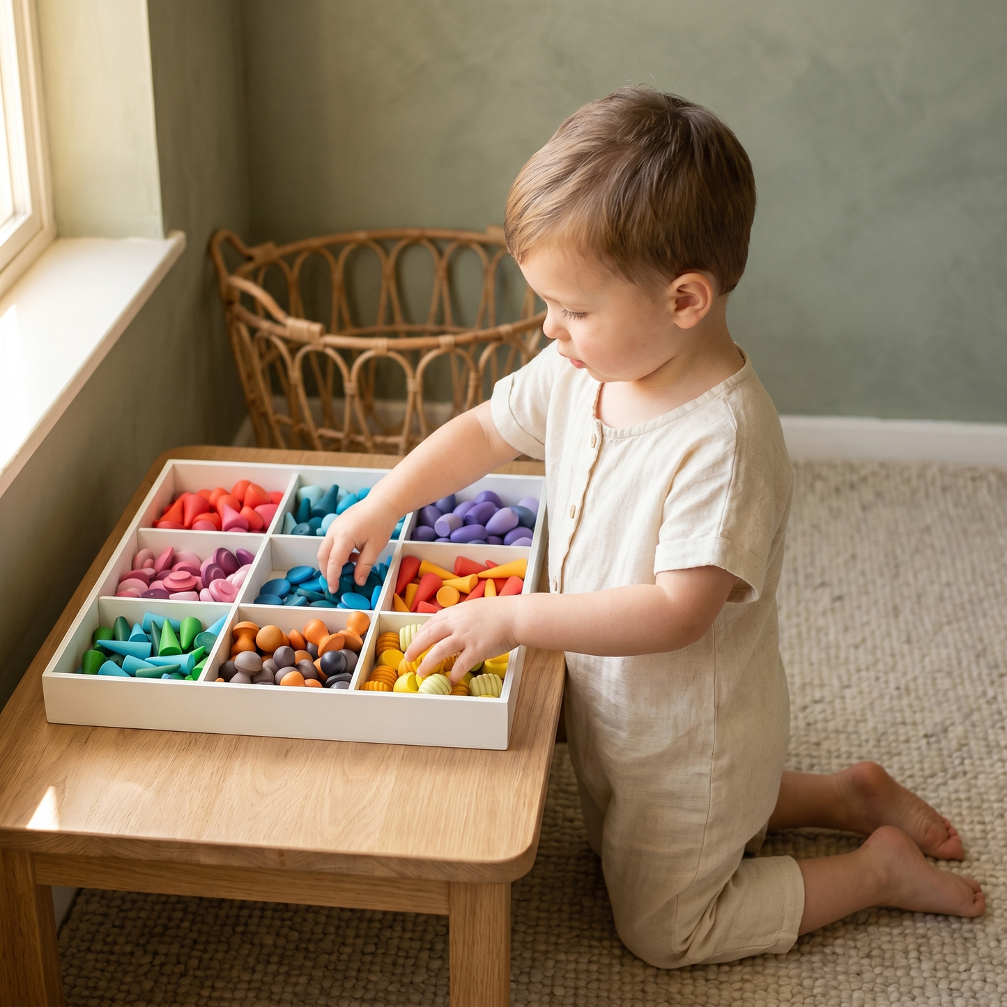 Waldorf Wooden Building Blocks — Open-Ended Creative Toy for Kids
