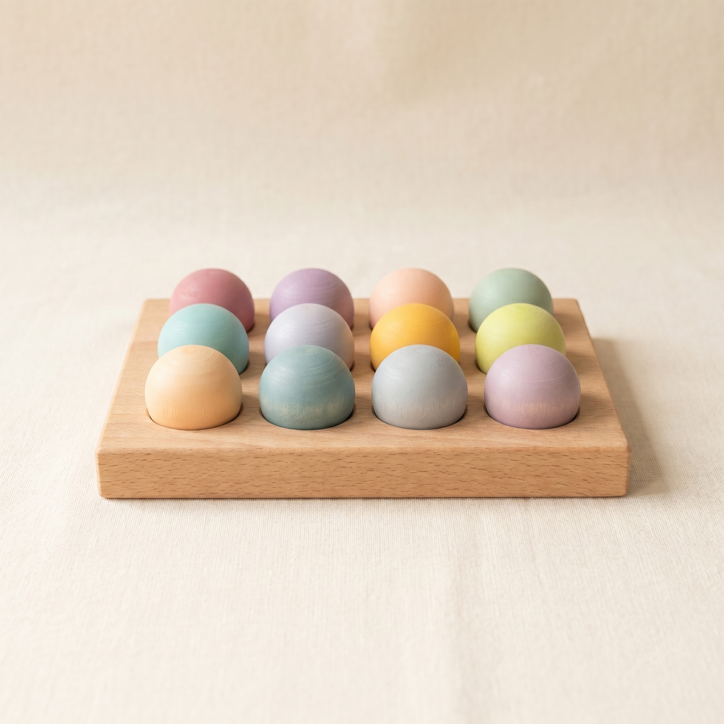 Wooden Colour Sorting Ball Board — 12-Piece Matching Toy for Toddlers