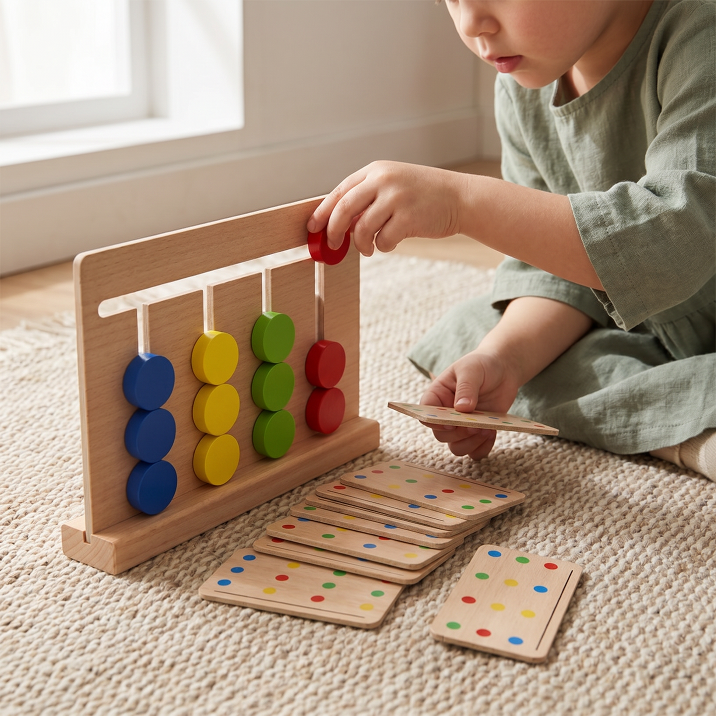 Wooden Logic Board Game — Colour Matching & Strategic Thinking for Kids